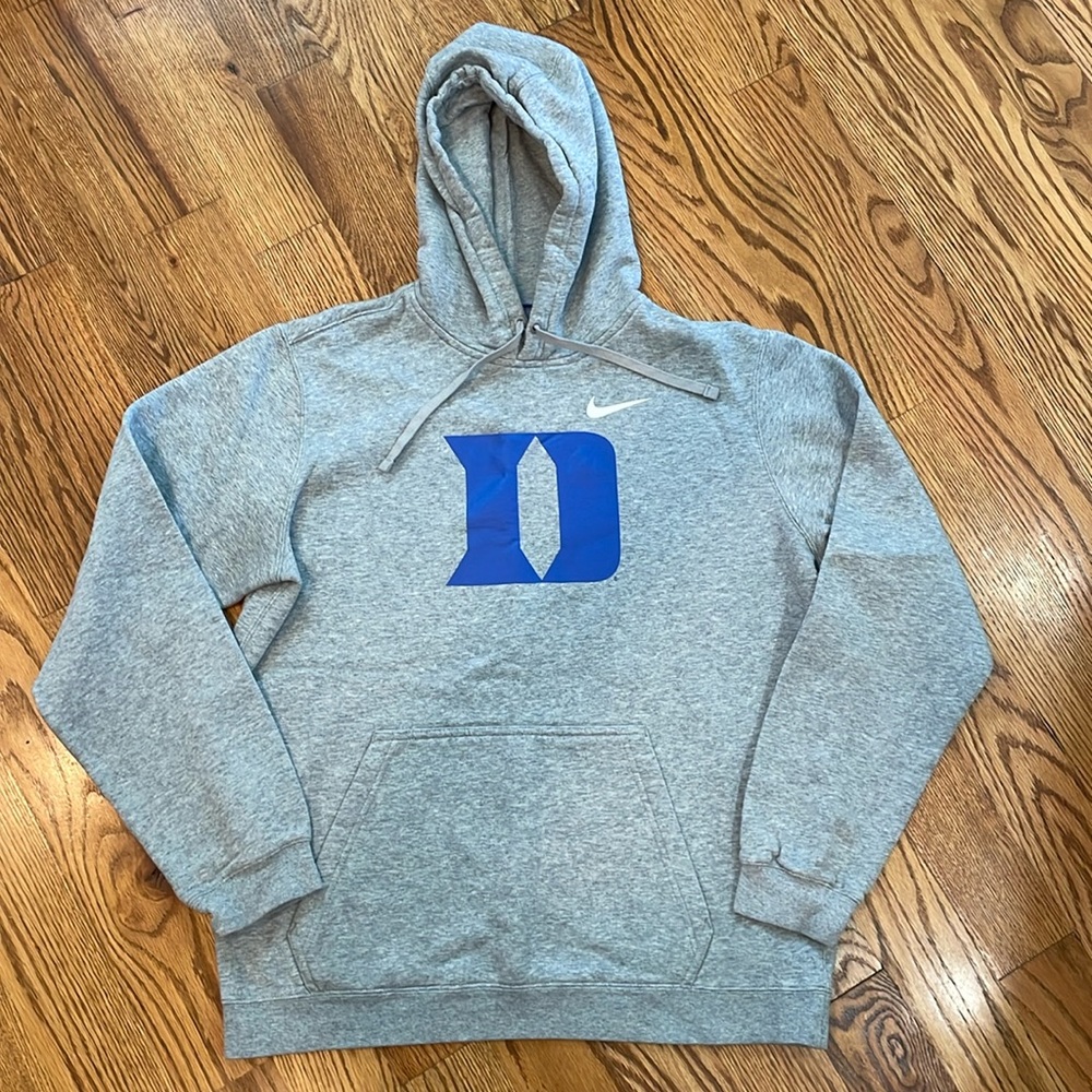 Nike Gray Hoodie with Blue Logo